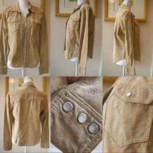 Brandon Thomas Mustard Suede Shirt